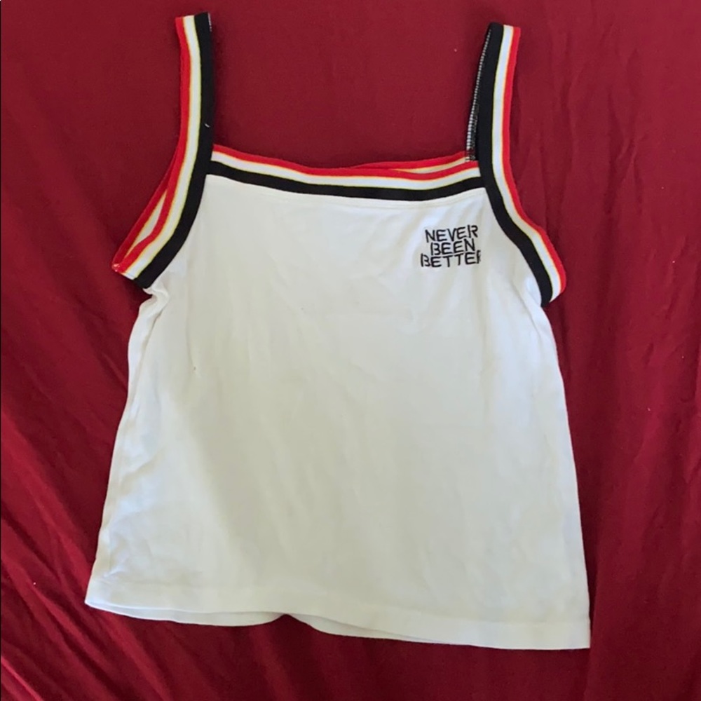 mini white tank top